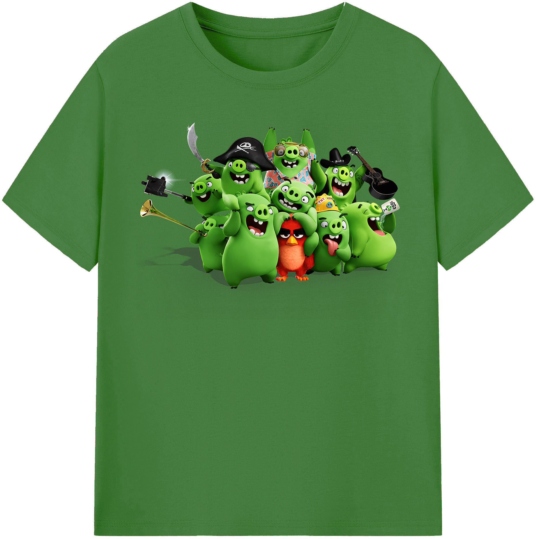 （画像用） Angry Birds アングリーバード レディースカジュアルプリントTシャツ（綿100％）